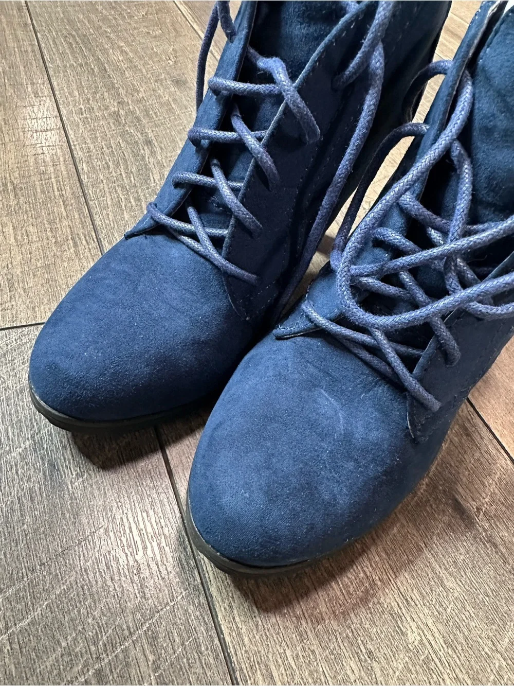 White Mountain Ankle Lace Up Heel Booties